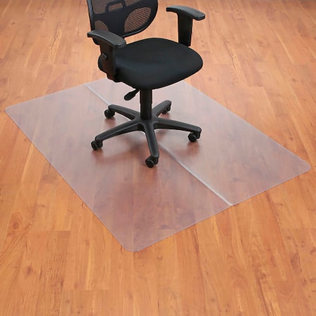 Interion By Global Industrial Interion Office Chair Mat for Hard Floor, 46inW x 60inL, Straight Edge 250799R